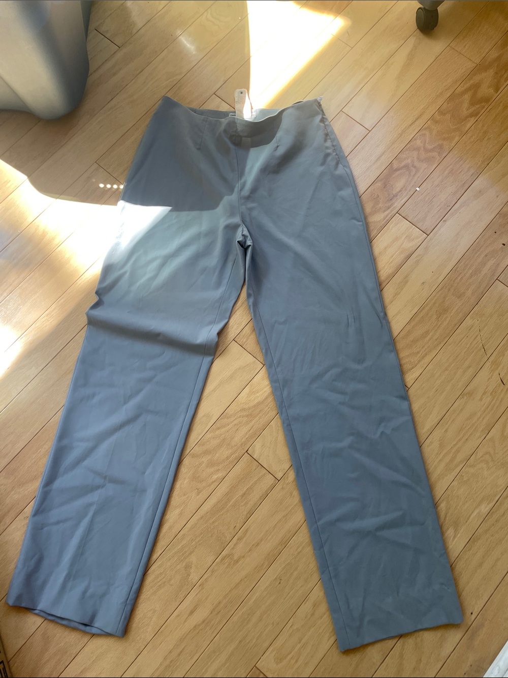 Emporio Armani Gray Straight-Leg Trousers